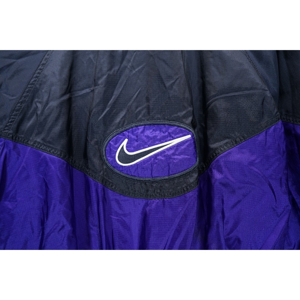Vintage 90's Nike Black & Purple Jacket Size‎ Medium Full Zip Hooded ~Women's - Picture 7 of 8